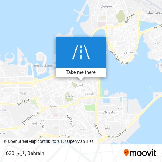 طريق 623 map