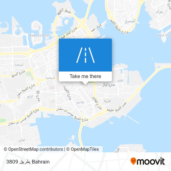 طريق 3809 map