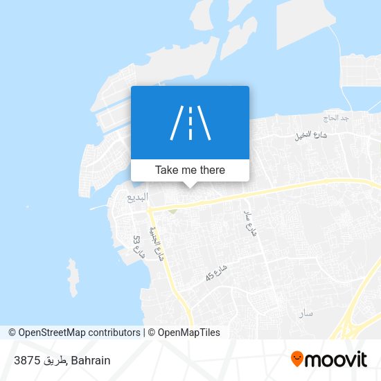 طريق 3875 map
