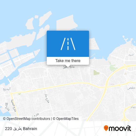 طريق 220 map