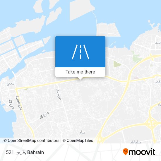 طريق 521 map