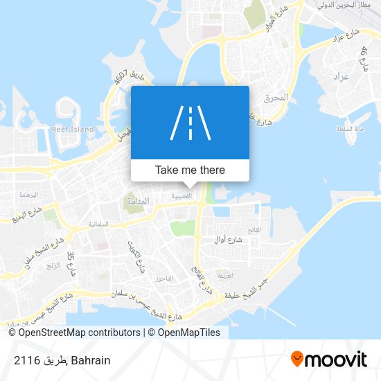 طريق 2116 map