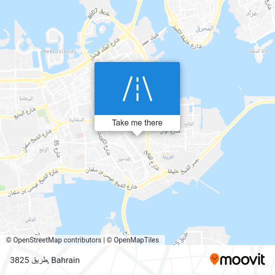 طريق 3825 map