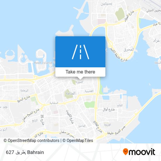 طريق 627 map