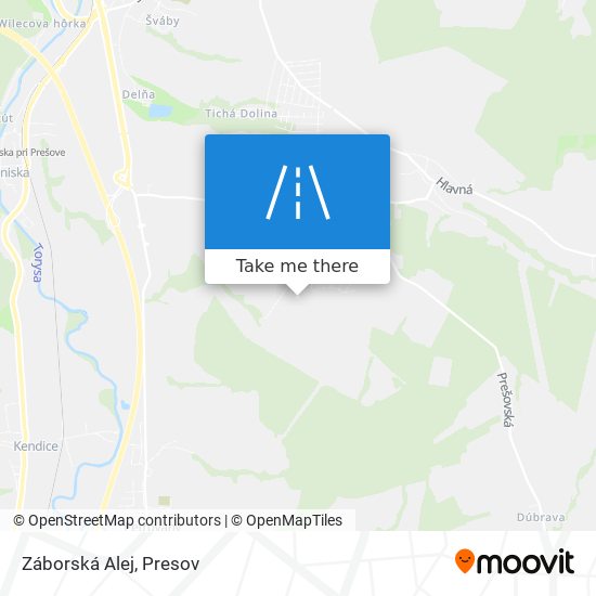 Záborská Alej map