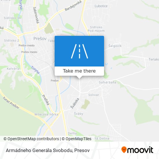 Armádneho Generála Svobodu map