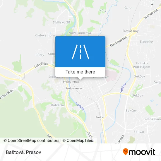Baštová map