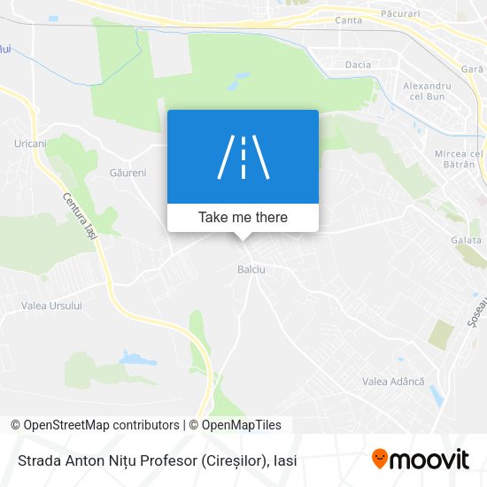 Strada Anton Nițu Profesor (Cireșilor) map