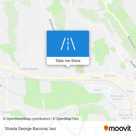 Strada George Bacovia map