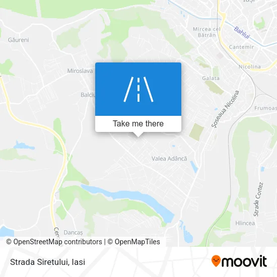 Strada Siretului map
