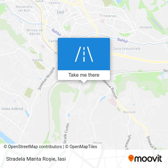 Stradela Manta Roșie map