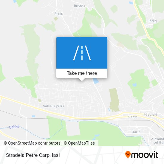 Stradela Petre Carp map