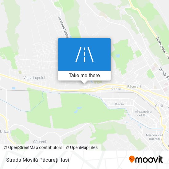 Strada Movilă Păcureți map