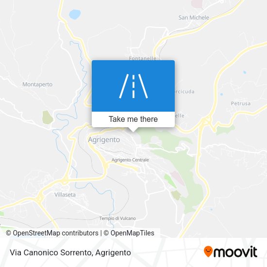 Via Canonico Sorrento map