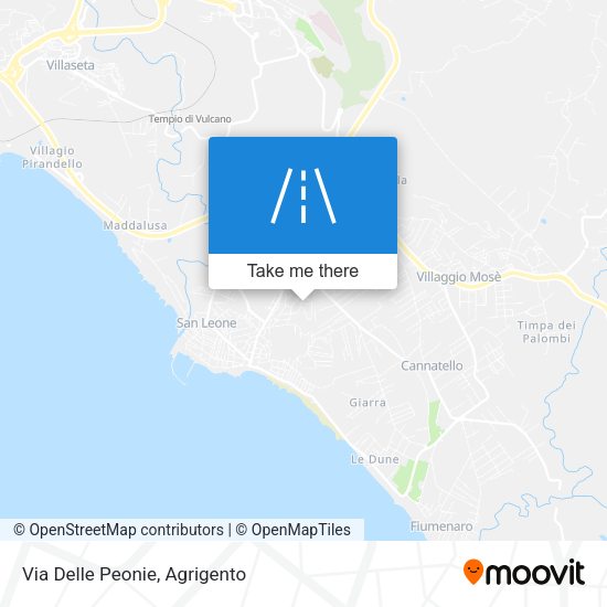 Via Delle Peonie map