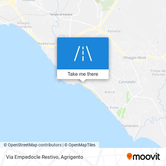 Via Empedocle Restivo map