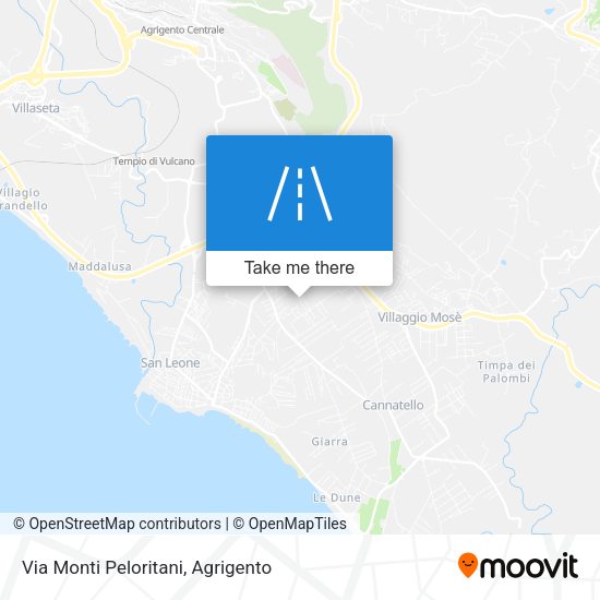 Via Monti Peloritani map