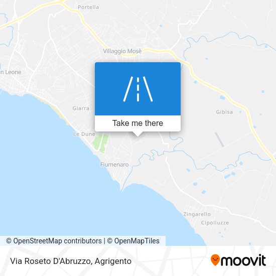 Via Roseto D'Abruzzo map