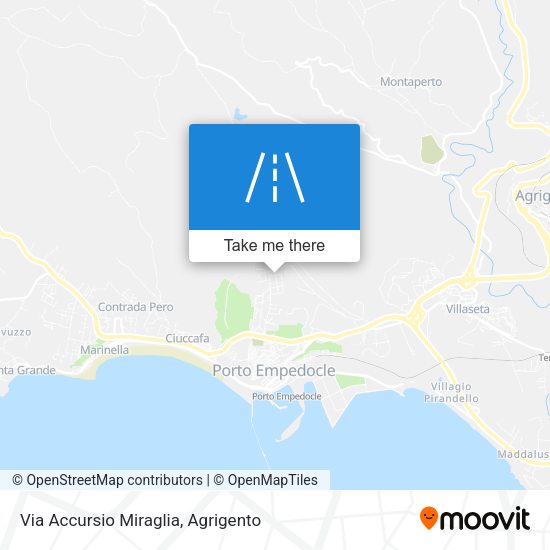 Via Accursio Miraglia map