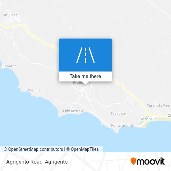 Agrigento Road map