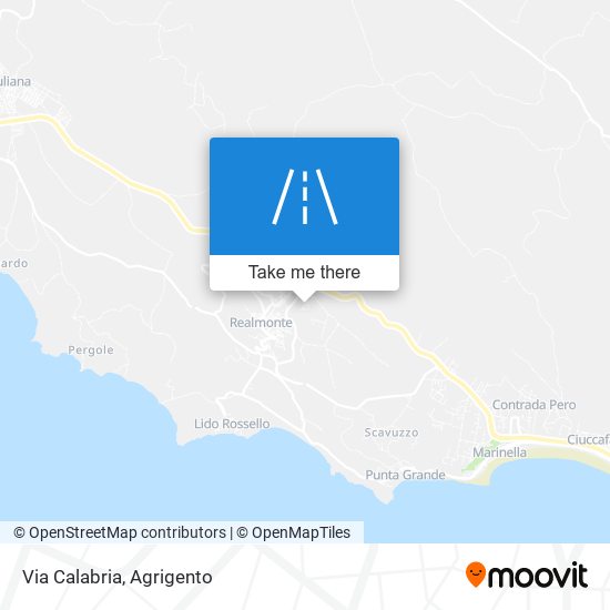 Via Calabria map