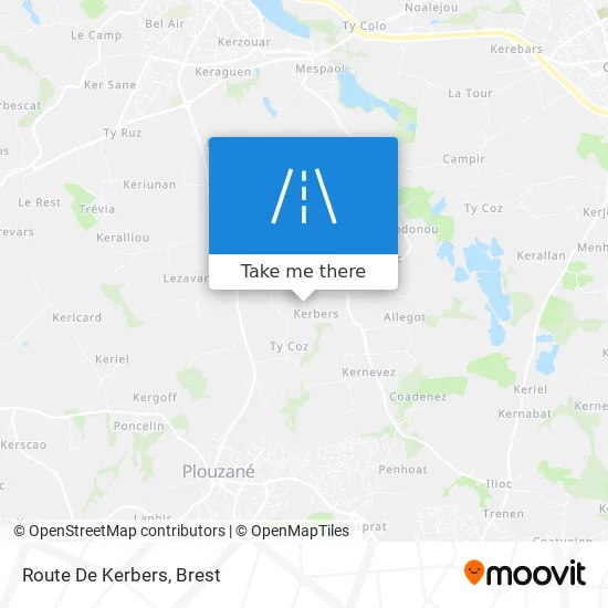 Route De Kerbers map