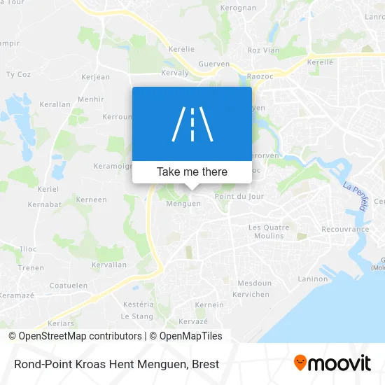 Rond-Point Kroas Hent Menguen map