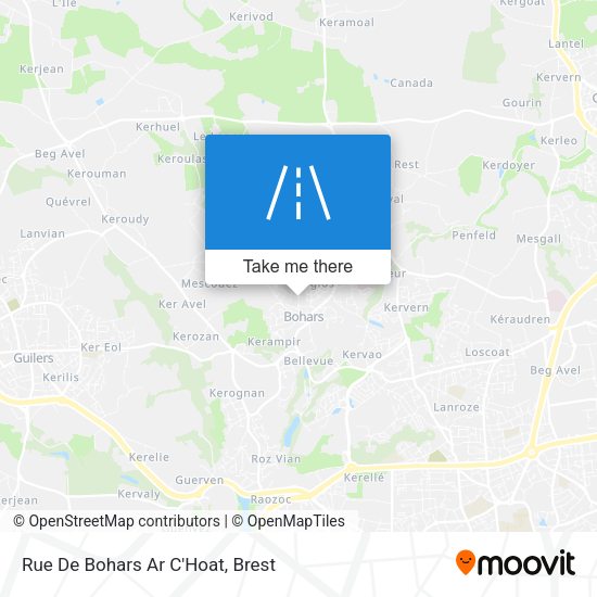 Rue De Bohars Ar C'Hoat map