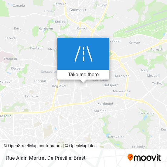 Rue Alain Martret De Préville map