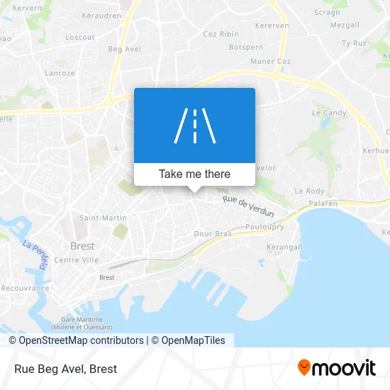 Rue Beg Avel map