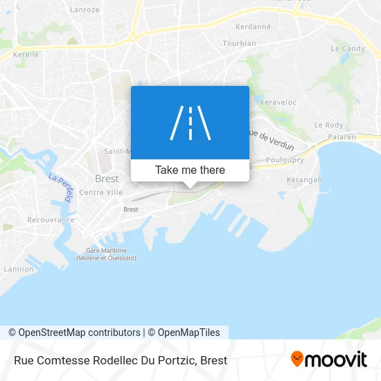 Rue Comtesse Rodellec Du Portzic map