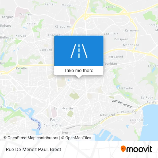 Rue De Menez Paul map