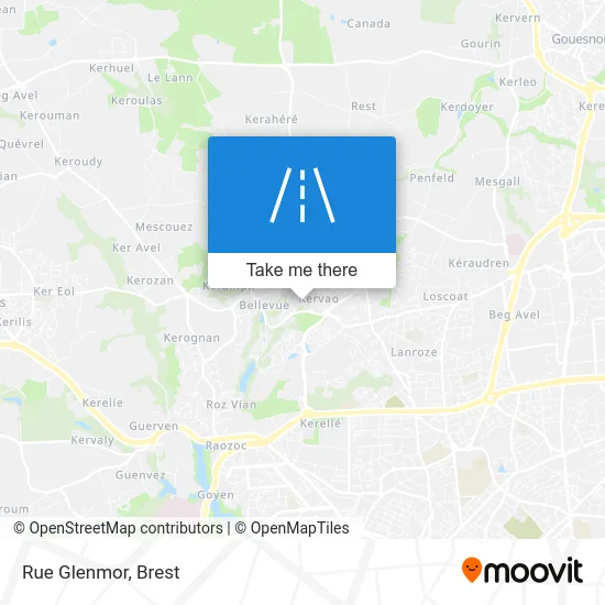 Rue Glenmor map