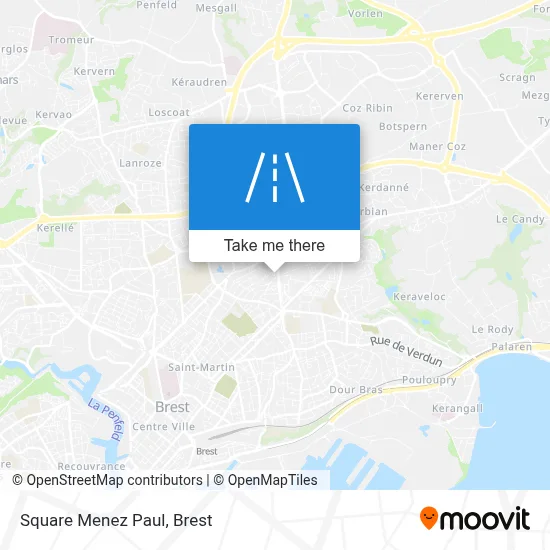 Square Menez Paul map