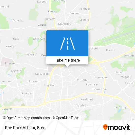 Rue Park Al Leur map
