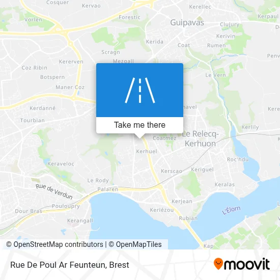 Rue De Poul Ar Feunteun map