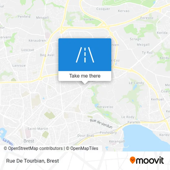 Rue De Tourbian map