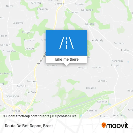 Route De Bot Repos map