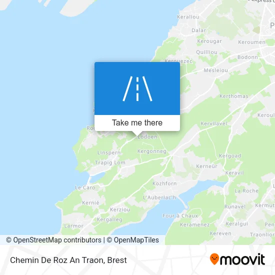 Chemin De Roz An Traon map