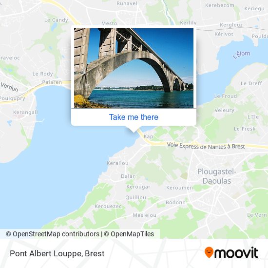 Mapa Pont Albert Louppe