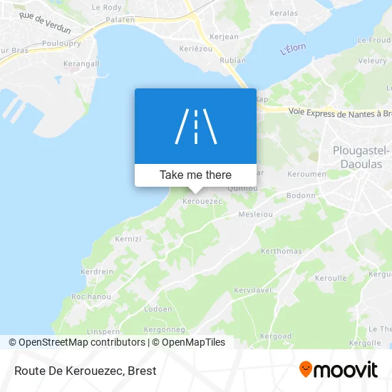 Route De Kerouezec map