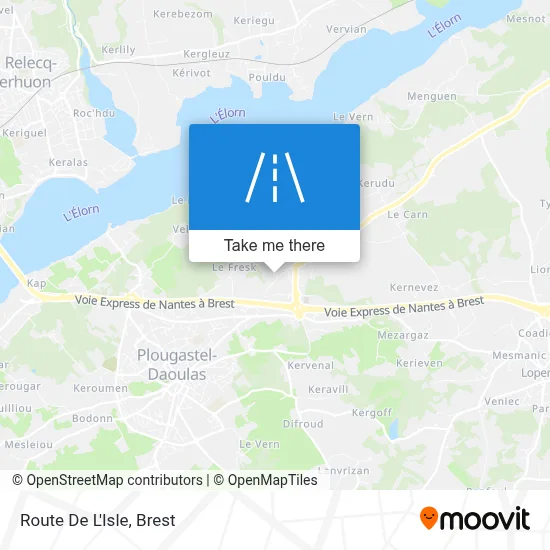 Route De L'Isle map