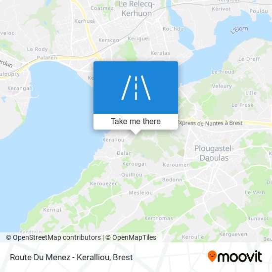 Route Du Menez - Keralliou map