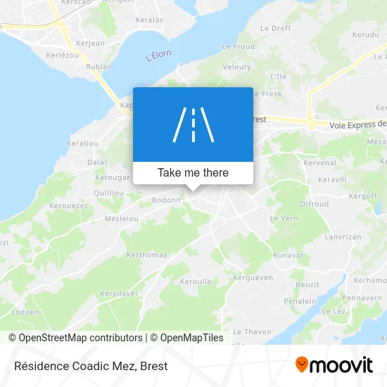 Résidence Coadic Mez map