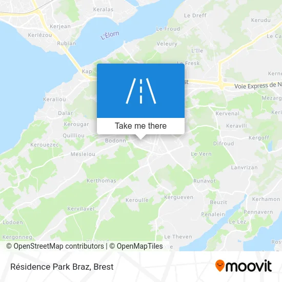 Résidence Park Braz map
