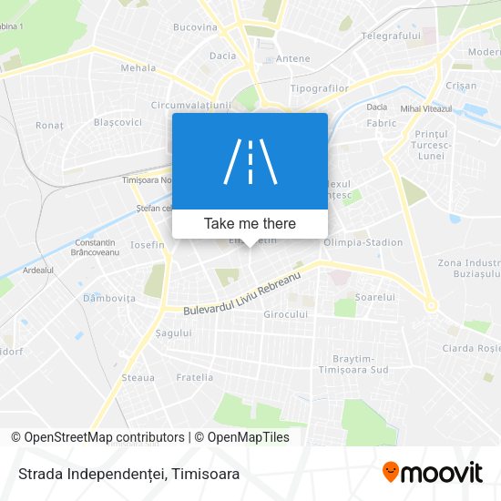 Strada Independenței map