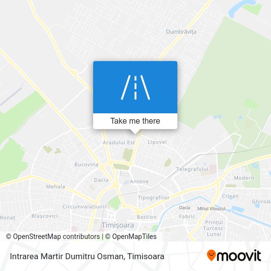 Intrarea Martir Dumitru Osman map