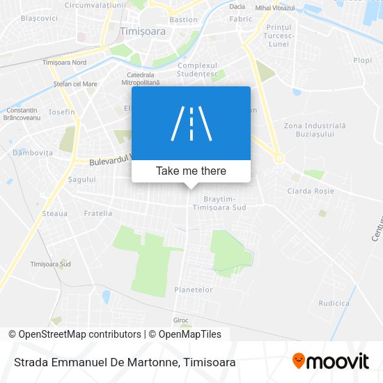 Strada Emmanuel De Martonne map