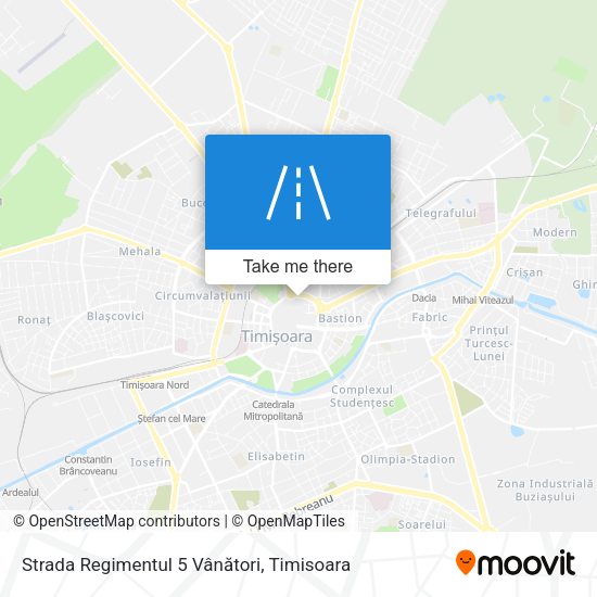 Strada Regimentul 5 Vânători map