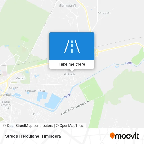 Strada Herculane map